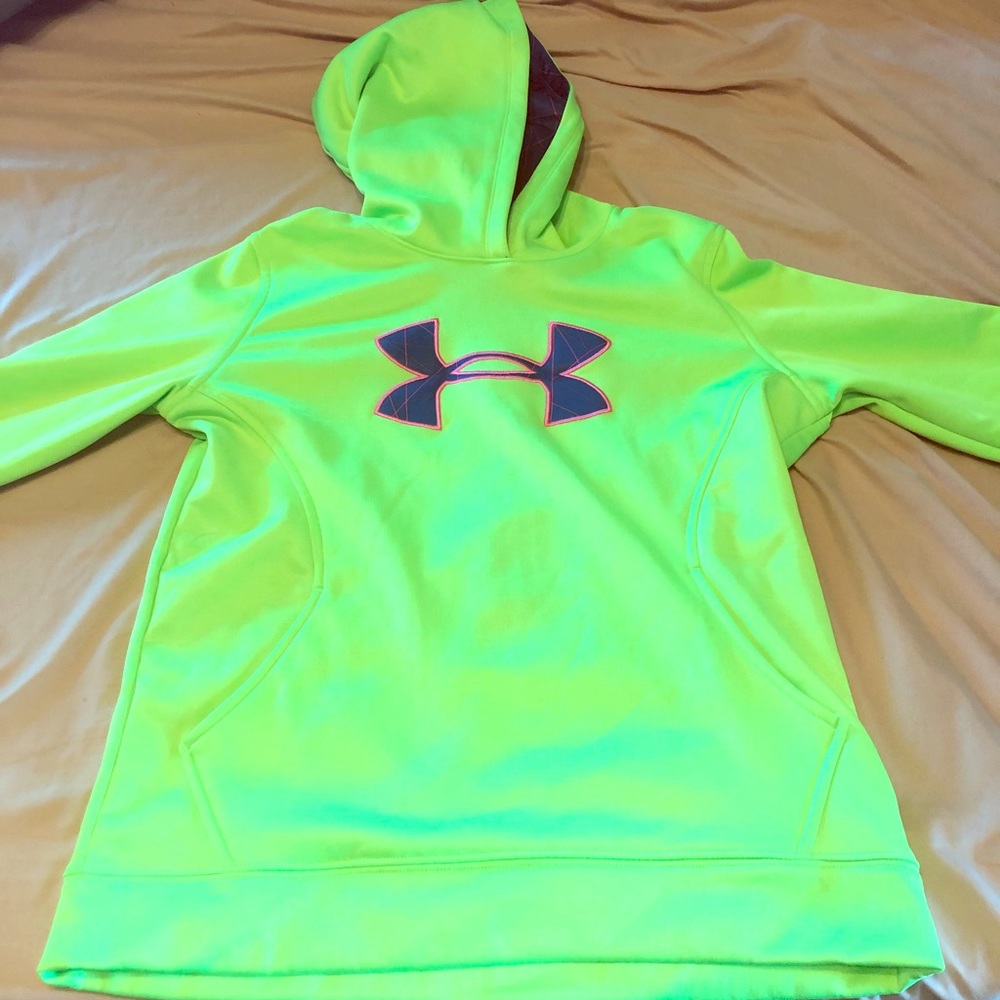 Under Armour lime green hoodie